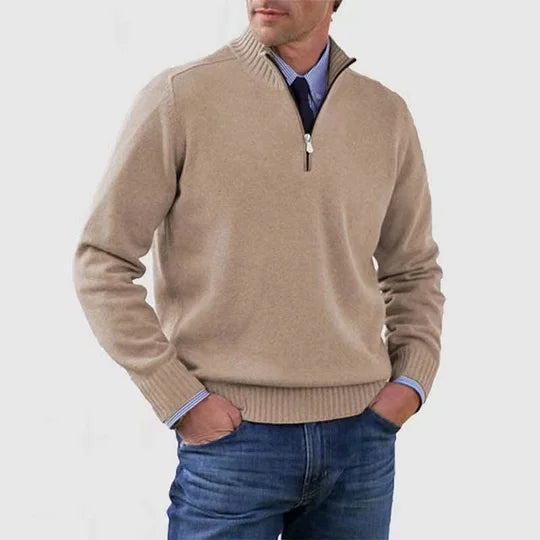 Eleganter Stehkragenpullover mit Reißverschluss | Herrenpullover 6