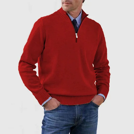 Eleganter Stehkragenpullover mit Reißverschluss | Herrenpullover 7