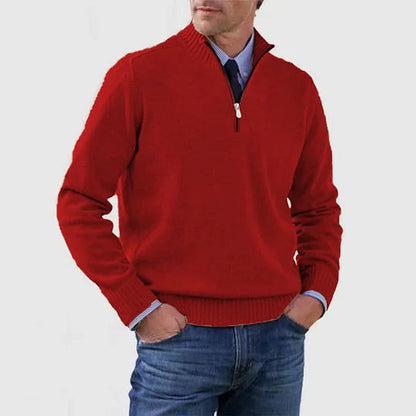Eleganter Stehkragenpullover mit Reißverschluss | Herrenpullover 7