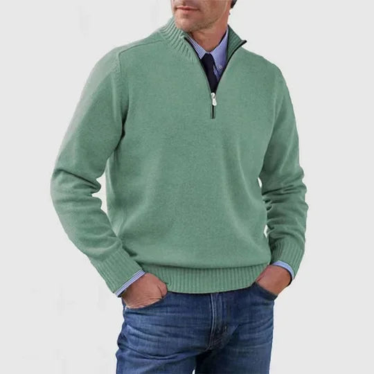 Eleganter Stehkragenpullover mit Reißverschluss | Herrenpullover 8