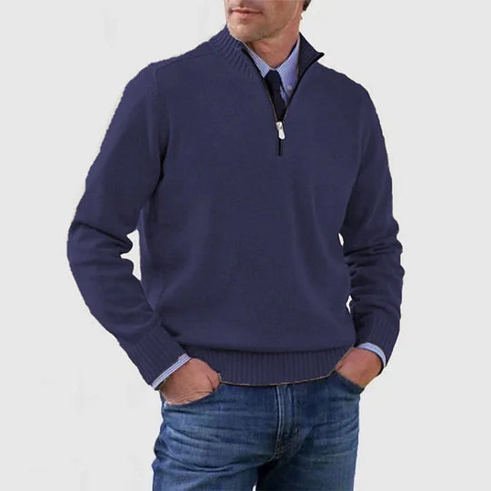Eleganter Stehkragenpullover mit Reißverschluss | Herrenpullover 9