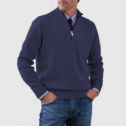 Eleganter Stehkragenpullover mit Reißverschluss | Herrenpullover 9