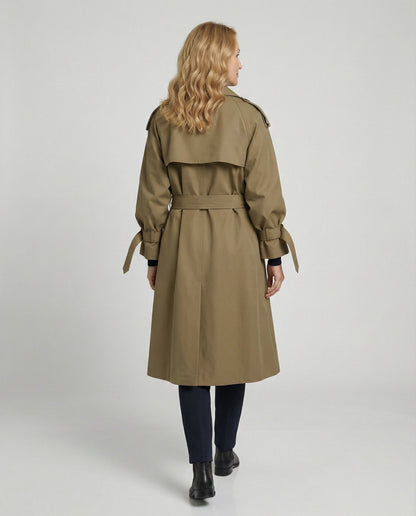 Eleganter Trenchcoat Damen Beige | Mittellanger Damen Trenchcoat 3