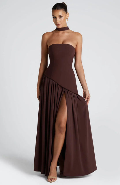 Elegantes Korsettkleid mit Schaldetail und hohem Schlitz | Damenmode 6