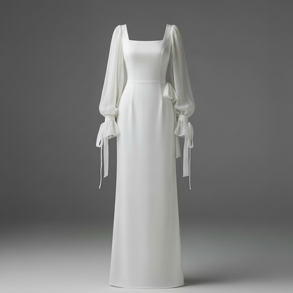 Maxikleid Damen Langarm | Hochzeitsgast Kleid Elegant, Abendkleid Lang