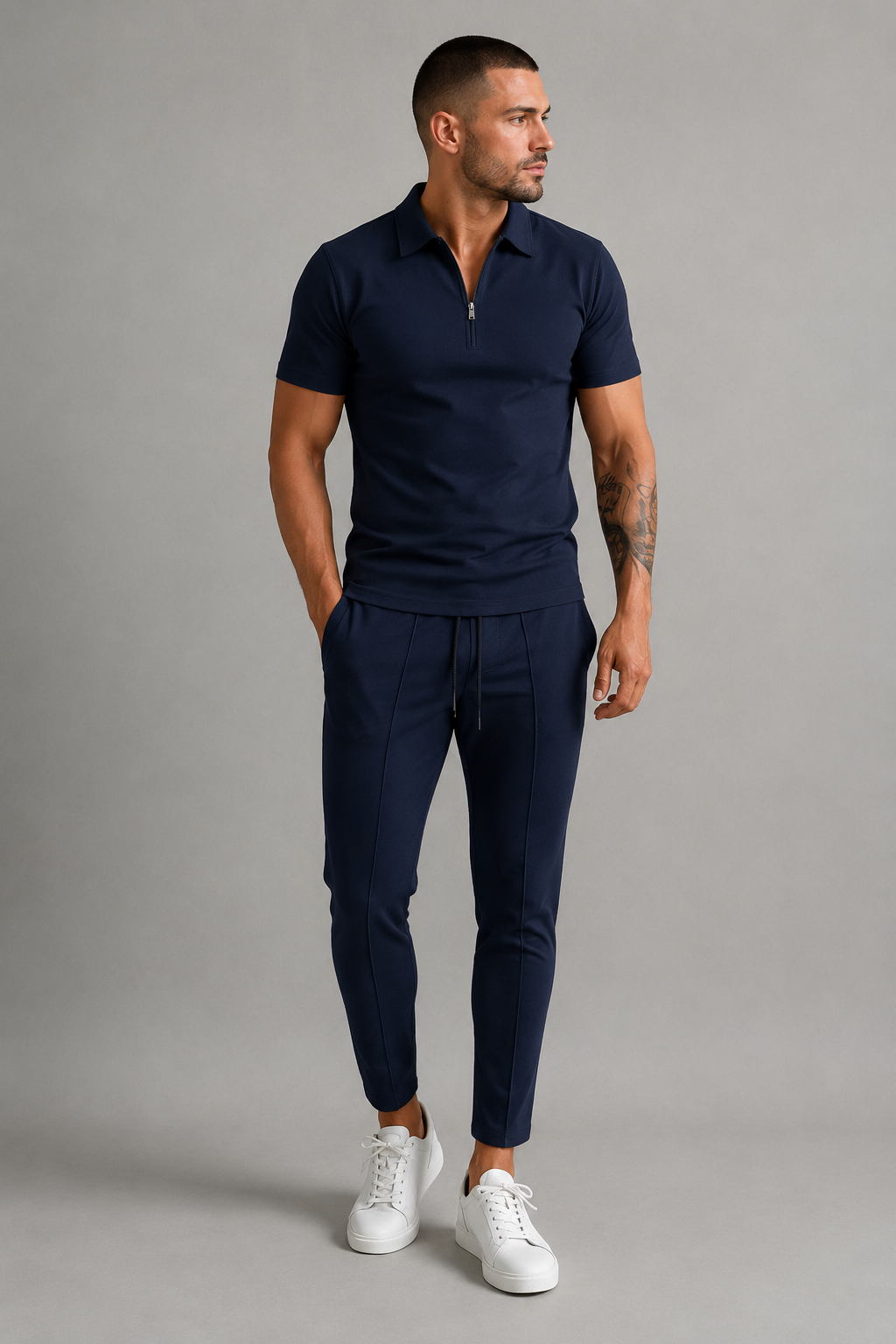 Elegantes Poloshirt und Hose Set für Herren | Smart-Casual Outfit 1