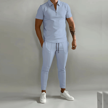 Elegantes Poloshirt und Hose Set für Herren | Smart-Casual Outfit 2