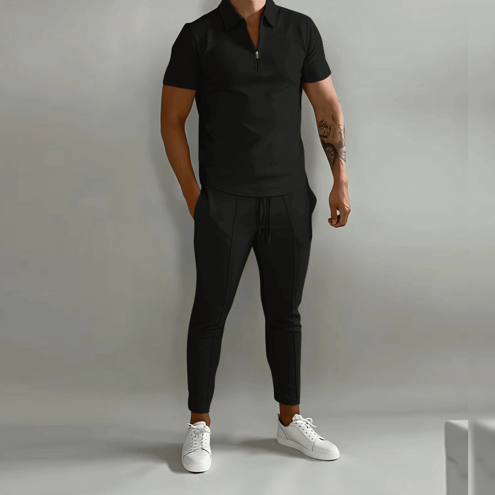 Elegantes Poloshirt und Hose Set für Herren | Smart-Casual Outfit 4