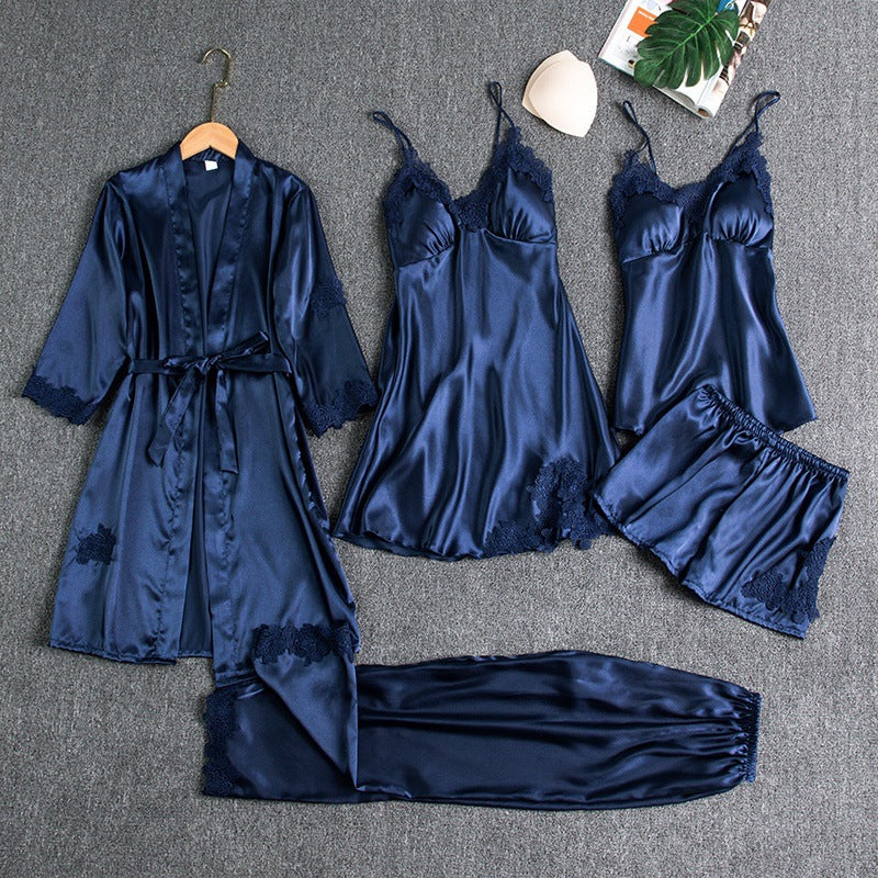 Elegantes Pyjama-Set | Fünfteiliges Nachtwäsche-Set 0