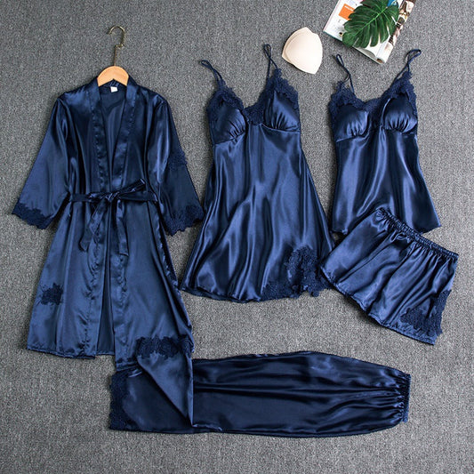 Elegantes Pyjama-Set | Fünfteiliges Nachtwäsche-Set 0