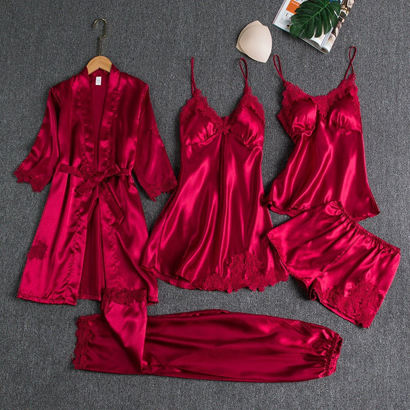 Elegantes Pyjama-Set | Fünfteiliges Nachtwäsche-Set 1