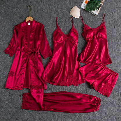 Elegantes Pyjama-Set | Fünfteiliges Nachtwäsche-Set 1