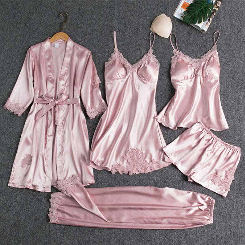 Elegantes Pyjama-Set | Fünfteiliges Nachtwäsche-Set 2