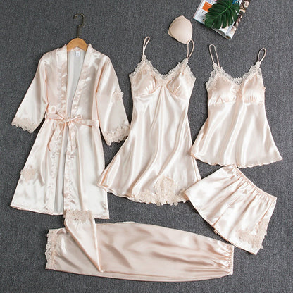 Elegantes Pyjama-Set | Fünfteiliges Nachtwäsche-Set 3
