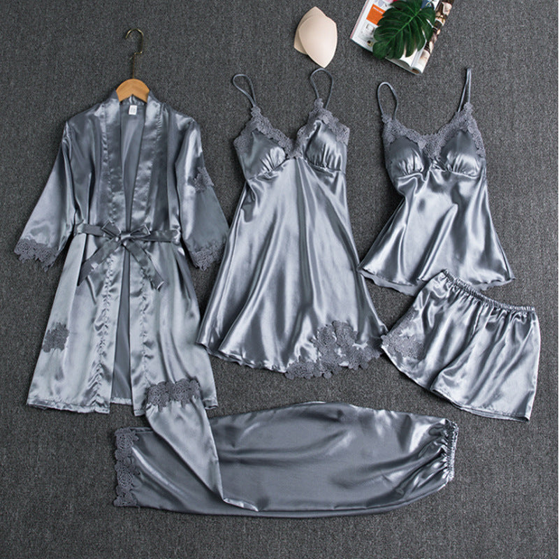Elegantes Pyjama-Set | Fünfteiliges Nachtwäsche-Set 4