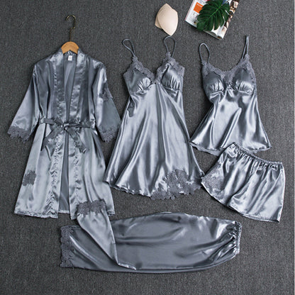 Elegantes Pyjama-Set | Fünfteiliges Nachtwäsche-Set 4