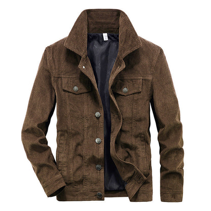 Elias Dünne Cordjacke Herren | Leichte Freizeitjacke Braun 1