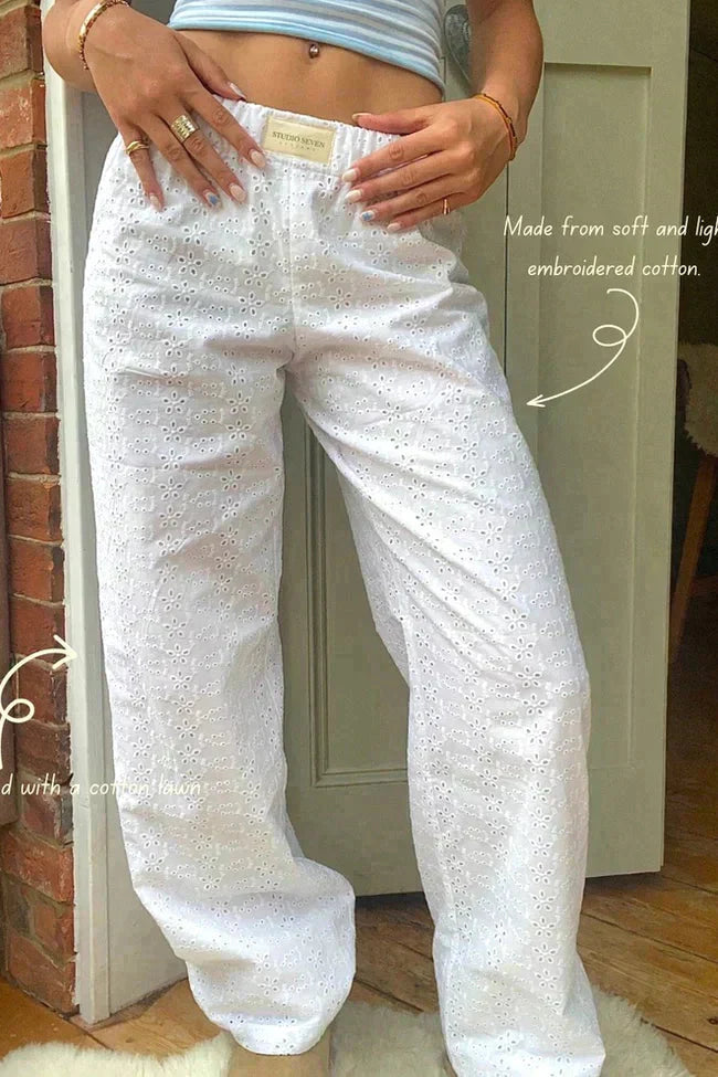 Elke | Damen Sommerhose Gestreift 9