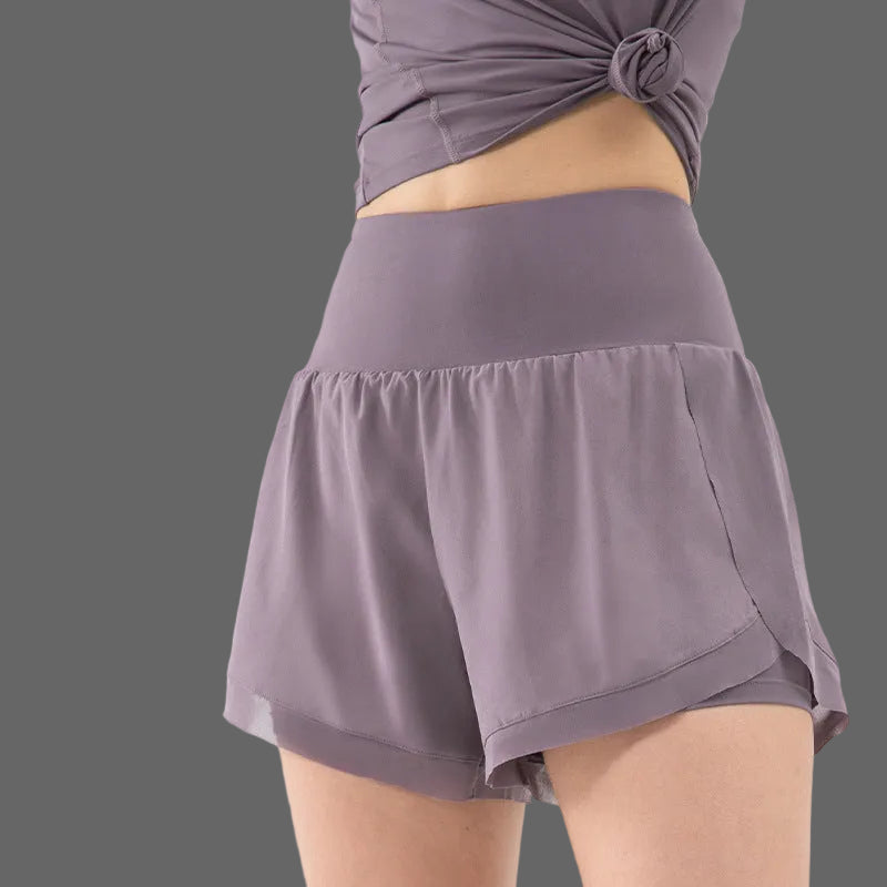 Elvira 2-in-1 Sportshorts | Hohe Taille Damen Fitness Shorts 2