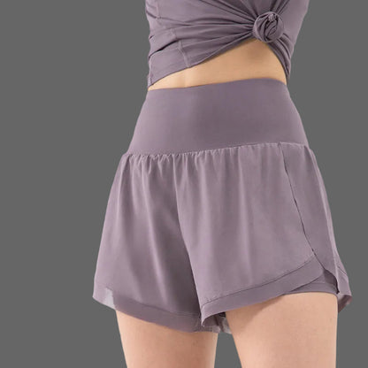 Elvira 2-in-1 Sportshorts | Hohe Taille Damen Fitness Shorts 2