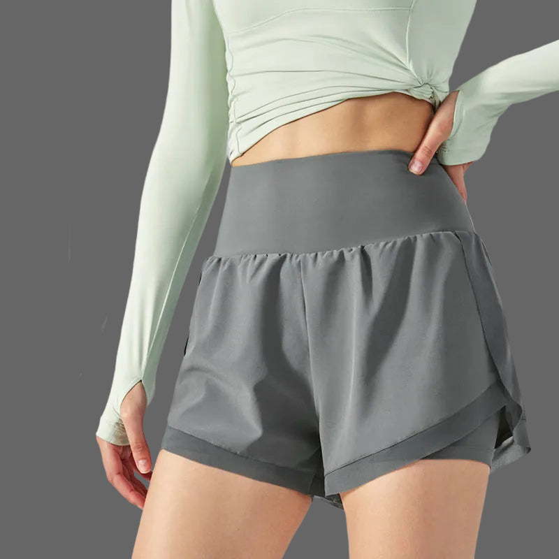 Elvira 2-in-1 Sportshorts | Hohe Taille Damen Fitness Shorts 3