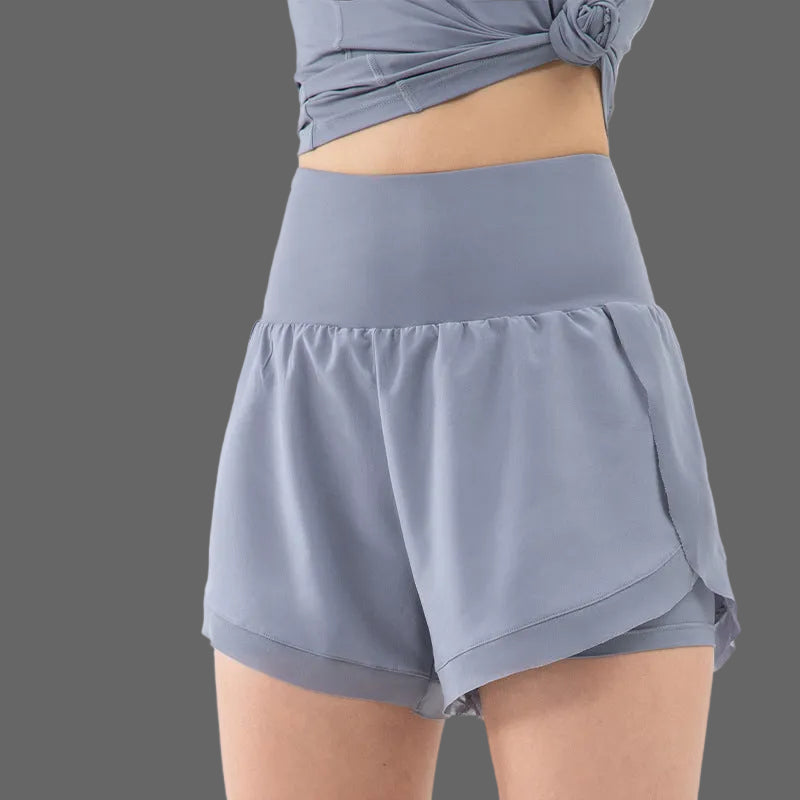 Elvira 2-in-1 Sportshorts | Hohe Taille Damen Fitness Shorts 6