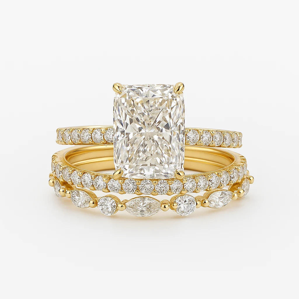 Elysia | 3-teiliges Ringset mit Zirkonia-Steinen 0