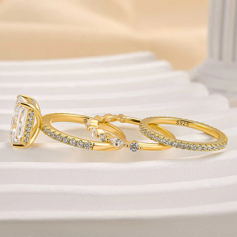 Elysia | 3-teiliges Ringset mit Zirkonia-Steinen 2