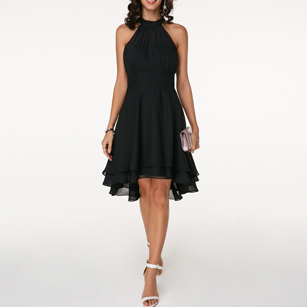 Emma | Elegantes kurzes Damenkleid mit Neckholder 0