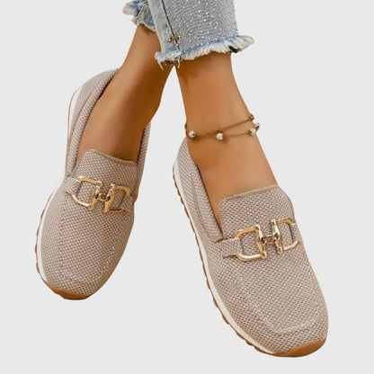 Fabianna Damen-Loafer mit Schnalle und Strukturfinish 2