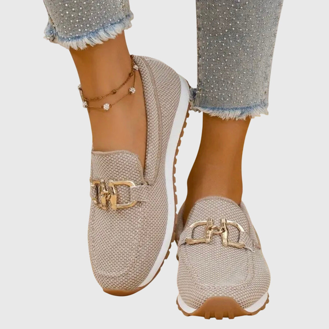 Fabianna Damen-Loafer mit Schnalle und Strukturfinish 3