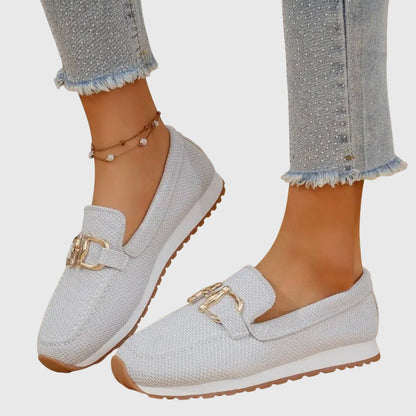 Fabianna Damen-Loafer mit Schnalle und Strukturfinish 6