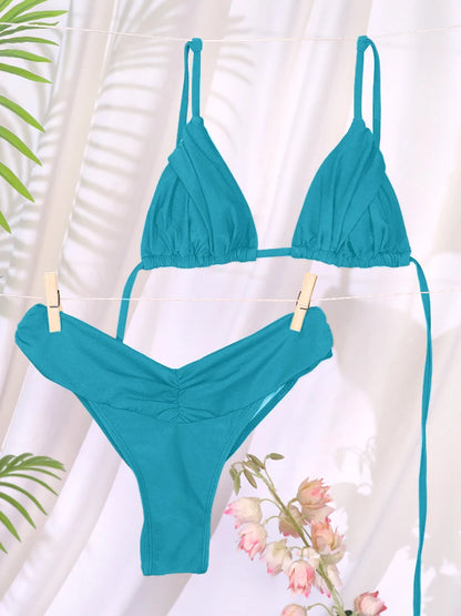 Falten Bikini Set | Damen Badeanzug für Strand und Pool 2