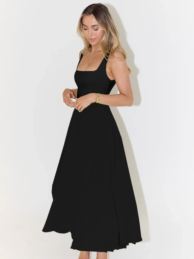 Figurbetontes Midikleid mit Quadrat-Ausschnitt | Damenmode 2