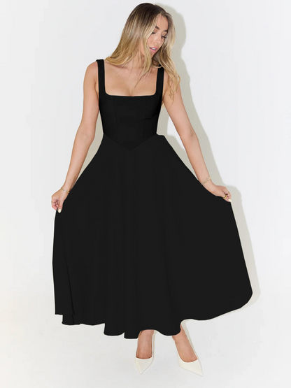 Figurbetontes Midikleid mit Quadrat-Ausschnitt | Damenmode 3
