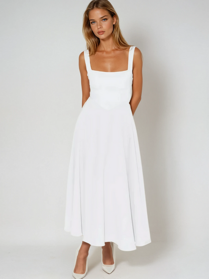 Figurbetontes Midikleid mit Quadrat-Ausschnitt | Damenmode 5