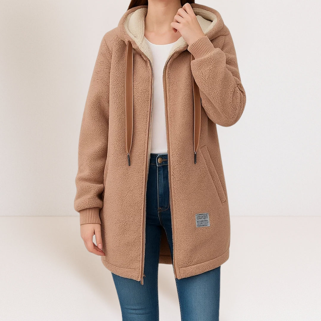 Fleecejacke Damen Warm Atmungsaktiv Kapuze 2