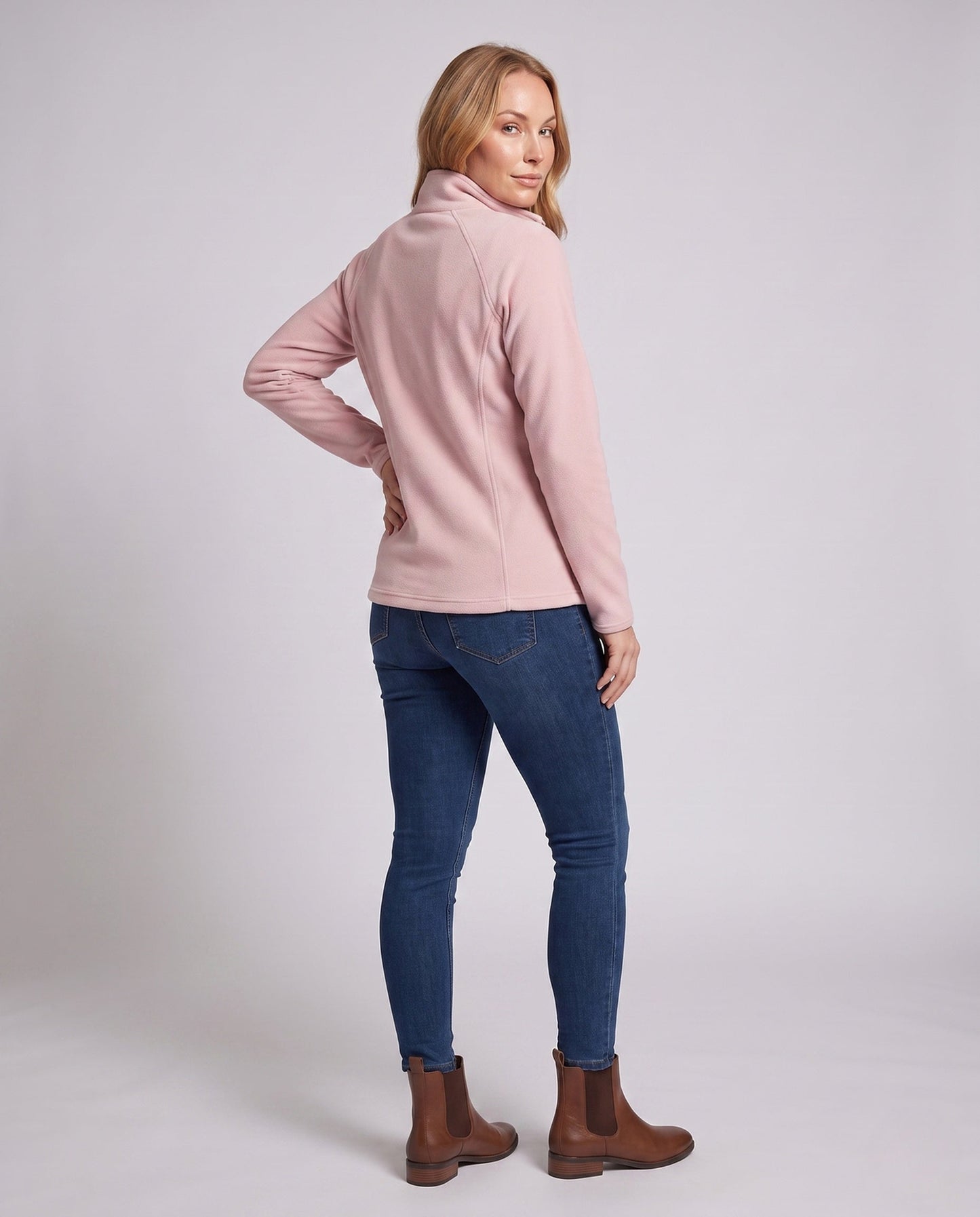 Fleecejacke Damen Warm Komfortabel Outdoorjacke 4