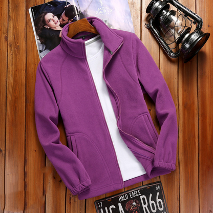 Fleecejacke Damen | Stehkragen mit Reißverschluss, Warm und Bequem 16