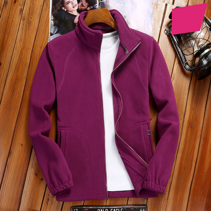 Fleecejacke Damen | Stehkragen mit Reißverschluss, Warm und Bequem 3