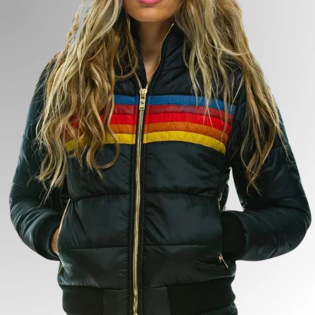 Freja Steppjacke mit Streifendetail für Damen 3