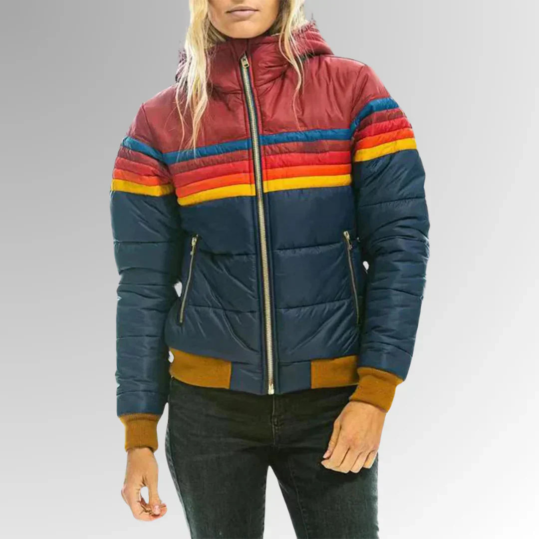 Freja Steppjacke mit Streifendetail für Damen 5