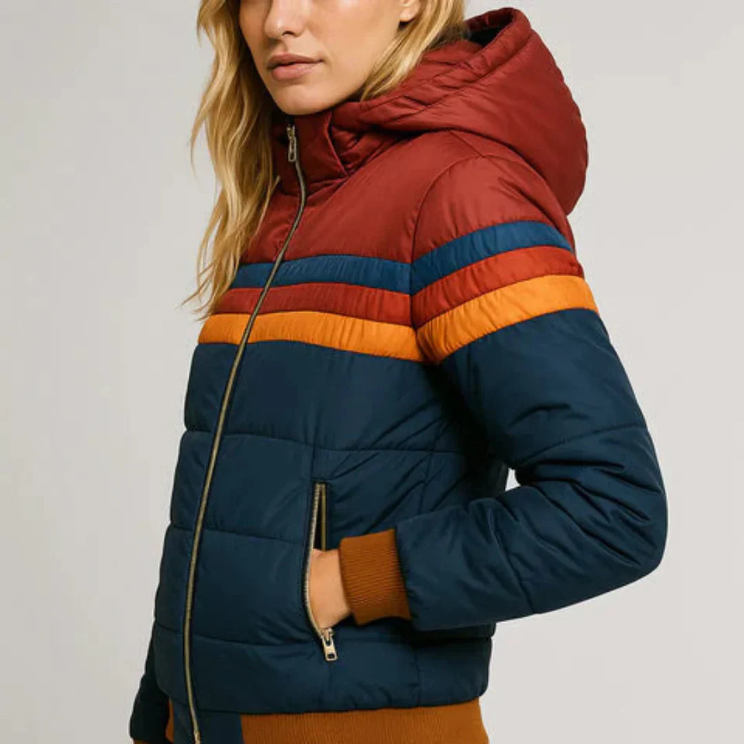 Freja Steppjacke mit Streifendetail für Damen 6