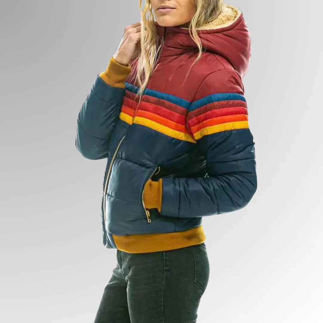 Freja Steppjacke mit Streifendetail für Damen 8