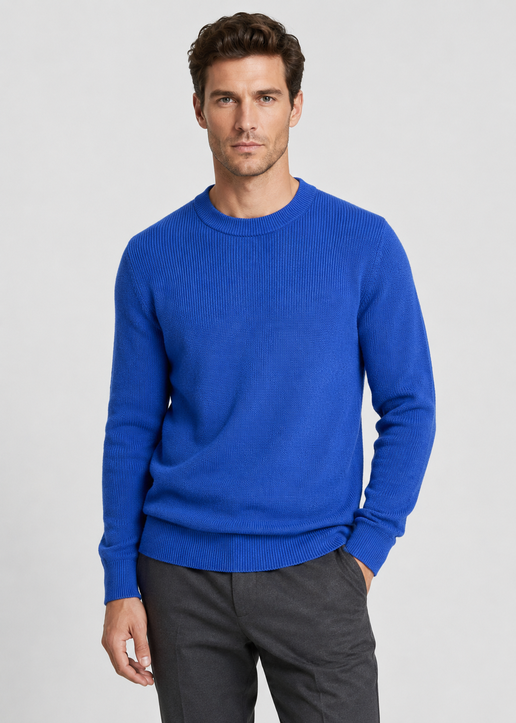 Gerippter Strickpullover Herren | Weicher Alltagspullover 1