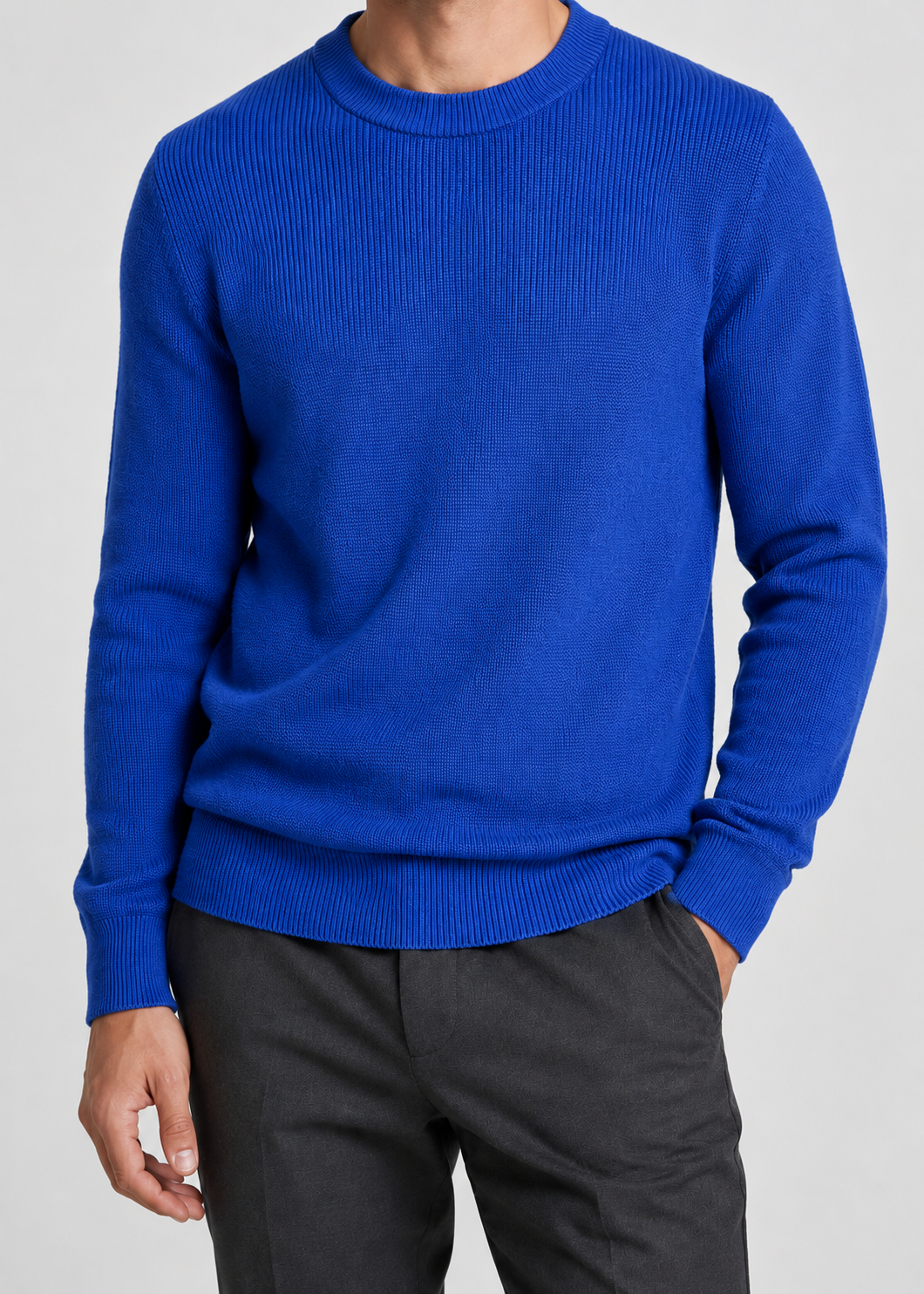 Gerippter Strickpullover Herren | Weicher Alltagspullover 2