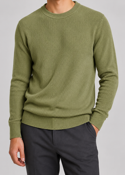 Gerippter Strickpullover Herren | Weicher Alltagspullover 4