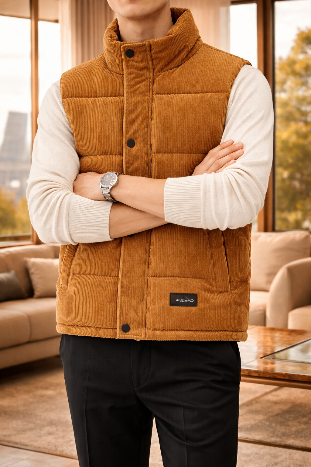 Gesteppte Herrenweste | Ärmelloser Puffer-Bodywarmer Outdoor 2
