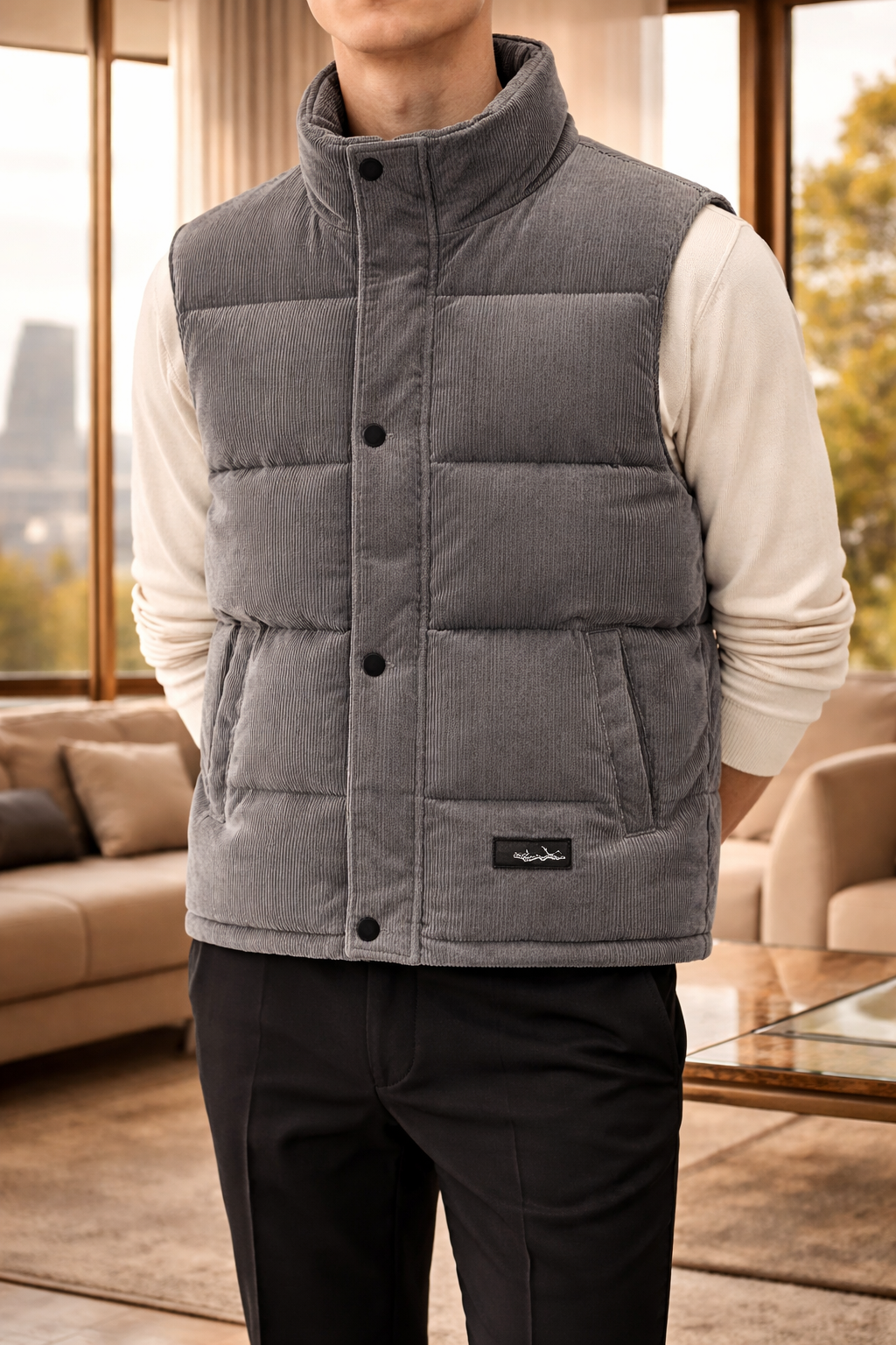 Gesteppte Herrenweste | Ärmelloser Puffer-Bodywarmer Outdoor 3