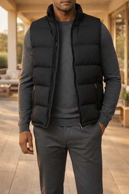 Gesteppter wattierter Bodywarmer Herren | Isolierte ärmellose Weste 2